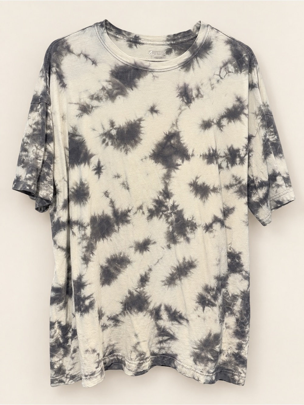 PINK Victoria's Secret Black & White Tie-Dye Short Sleeve Tee